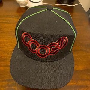 men’s black red and green coogi hat